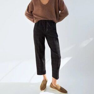 Aritzia The Group Babaton Jimmy Plaid Drawstring Pants - Size Extra Small